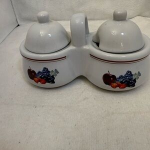 Vintage Houston Harvest Double Jam or Jelly Pot